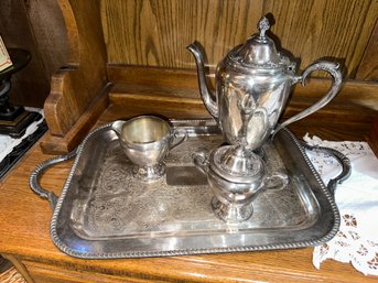 Vintage Silver Plate Coffee Tea Service Set