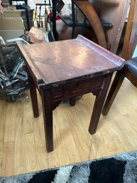 Vintage Brown Table With Curved Ends