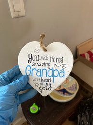 Ather's Day Card For Grandpa - 'You Are The Most Amazing Grandpa' With Gold Heart