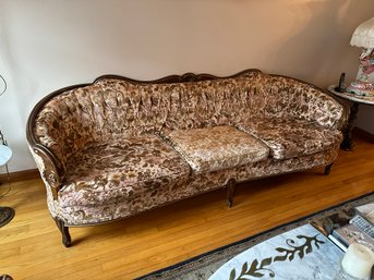 Elegant Walnut Provincial Sofa