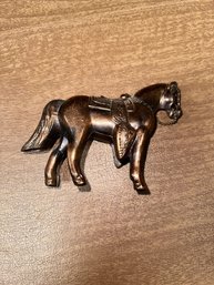 Vintage Pot Metal Carnival Horse Saddled Pony Figurine