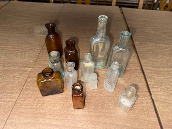 Vintage Small Glass Medical Bottles