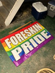 'Foreskin Pride' Flag With Pole