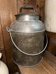 Antique Brass Pot Milk Butter Storage Big Size Round