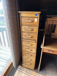 Vintage Oak File Cabinet