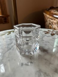 Pretty Rosenthal Germany Lead Glass Crystal 6 Sided Candle Holder