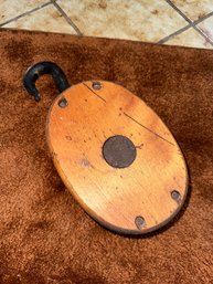 Vintage Wooden Pulley (#1)