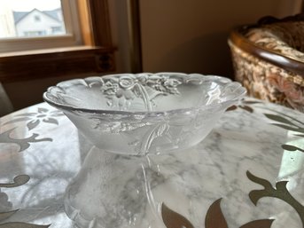 Elegant Crystal Oval Bowl Serving Dish