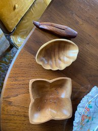 Vintage Teak Salad Bowl Serving Set