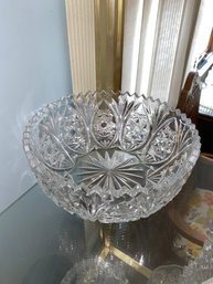 Vintage Lead Cut Crystal Bowl