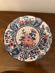 Beautiful Sato Gordon Collections Imary Platter Blue In White, Pink Lotus Flower