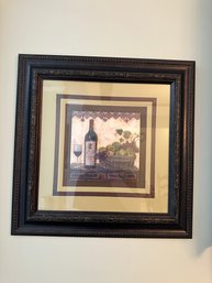 Vintage Wine With Fruits In Frame