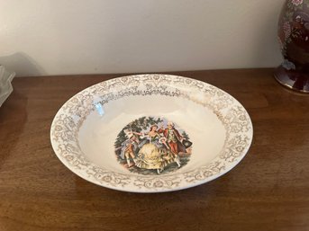 Antique Round Vegetable Bowl Gold Filigree King Quality 22kt Gold