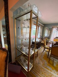 Brass Glass Display Shelf