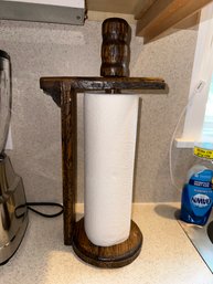 Rustic Wooden Paper Towel Holder