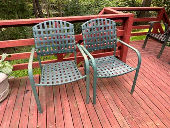 Pair Of Vintage Aluminum Patio Chairs