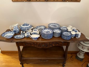 109 Piece Stunning Rare Antique Liberty Blue Staffordshire Dinner Set Made In England
