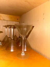 Lot Of Bohemia Studio Design Crystal Czech Republic Martini Glasses