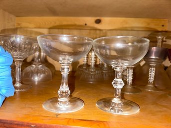 Vintage Libbey Bamboo Stem Champagne Coupe Set