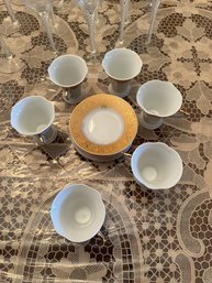 Elegant Gift Plus Fine Porcelain Coffee Cup & Saucer Set Of 12 Pieces
