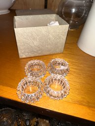 Set Of 4 Cut Glass Salt Cellars