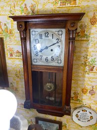 Antique Box Regulator Wall Clock