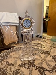 Vintage Crystal Glass Grandfather Clock