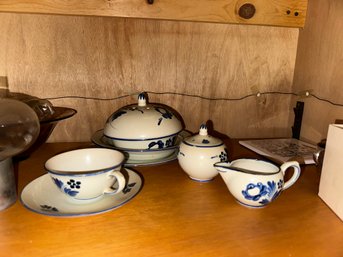 Royal Gouda Delft Holland Blue Cup & Saucer, Bowl, Shoe Ashtray