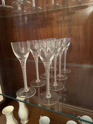 Stunning Stuart Iona Air Twist Port Crystal Wine Glass Set Of 8 #1