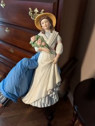 Home Interior 1468 Victorian Lady Woman Figurine Charlotte Rose