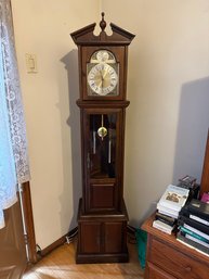 Antique Tempus Fugit Grandfather Clock With Phoenix Audio Unit Inside