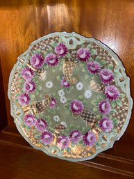 Gorgeous Antique Bowl With Hand Painted Rose Design