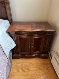 Vintage Mid Century Oak Folding 2 Doors End Table #2