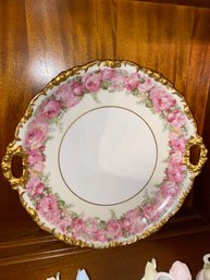 J Pouyat Limoges JPL France Vintage Hand Painted Floral Plate