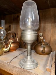 Antique Glass Chimney Oil Lamp