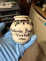 Vintage Moutarde Bocquet Mustard Jar