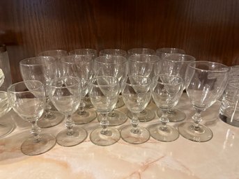 Lot Of Crystal Wine Liquer Glasses