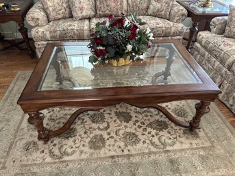 Rectangular Coffee Table With Glass Top