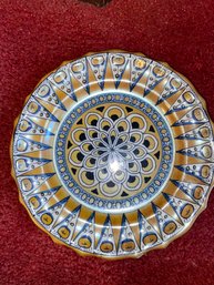 Decorated Ceramic Plate Made In Italy