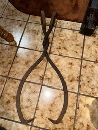 Antique Hand Forged Ice Block Tongs