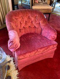 Vintage Velvet Pink Accent Armchair (#2)