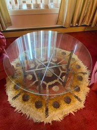 Vintage Coffee Glass Round Table (#2)