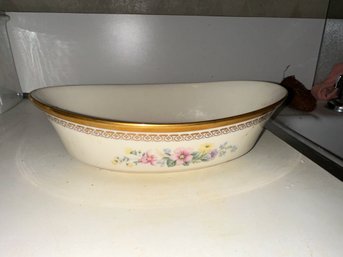 Gorgeous Lenox China Flower Song Oval Vegetable Serving Bowl
