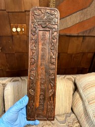 Oak Mangle Board With Carved Decoration