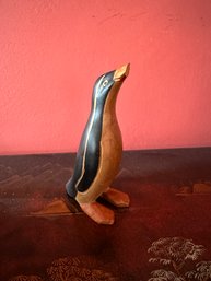 Antique Wooden Penguin Hand Carved