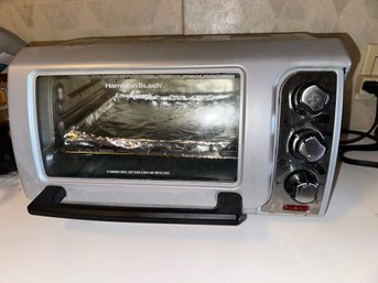Silver Hamilton Beach 6 Slice Easy Reach Toaster Oven Bake Pan