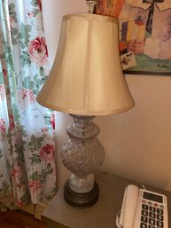 Vintage Mid Century Retro Clear Glass Lamp