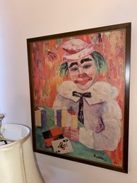 Gambling Clown 21 Blackjack Player Print By Michele