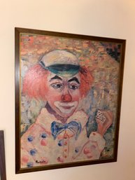 Vintage Clown With Dice Artwork By Michele