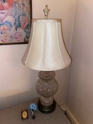 Vintage Mid Century Retro Clear Glass Lamp